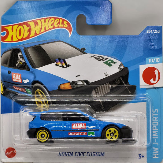 HotWheels | Honda Civic Custom - Blue | HW J-Imports | 204/250 | 2022