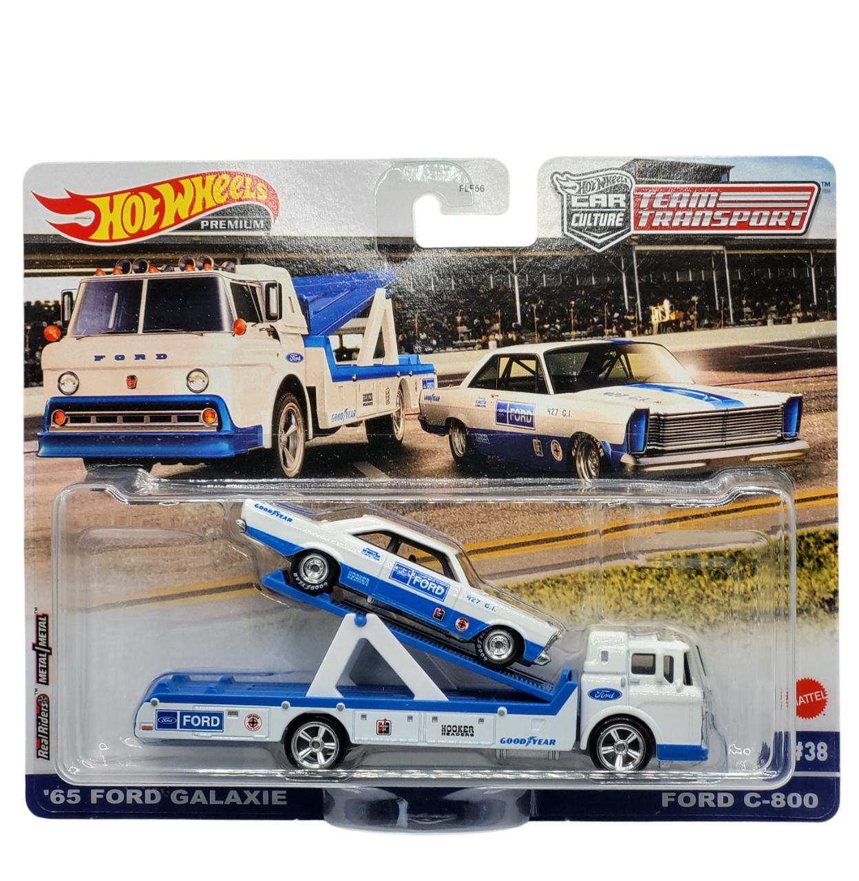 HotWheels Team Transport | '65 Ford Galaxie & Ford C-800 #38 | FLF56