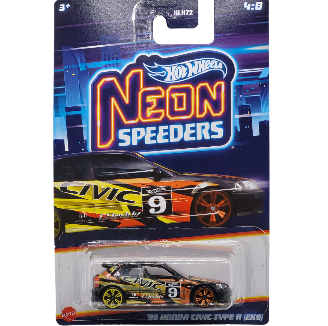 HotWheels | Neon SPEEDERS | '99 Honda Civic Type R (EK9) | HLH76