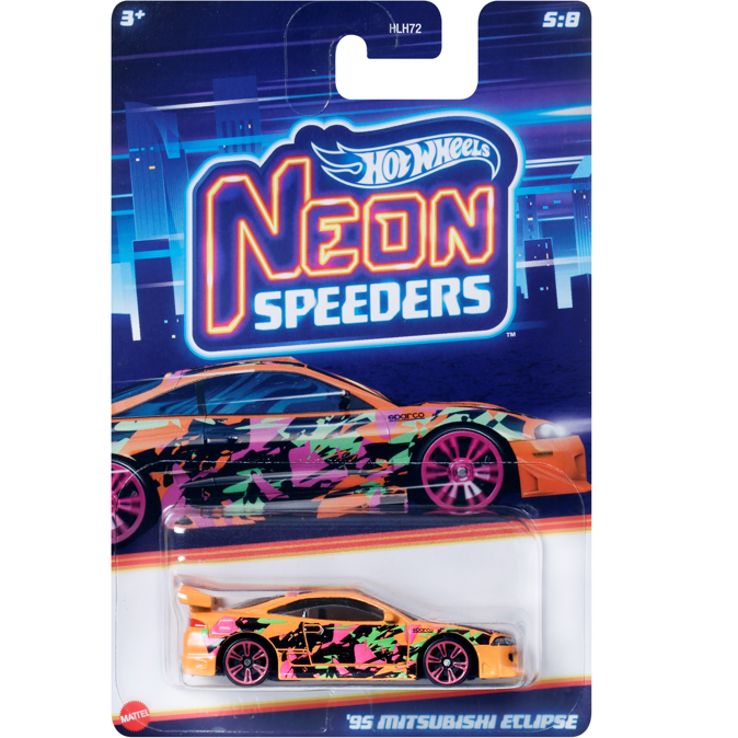 Hot Wheels | Neon Speeders | '95 Mitsubishi Eclipse | HLH72 | HRW71