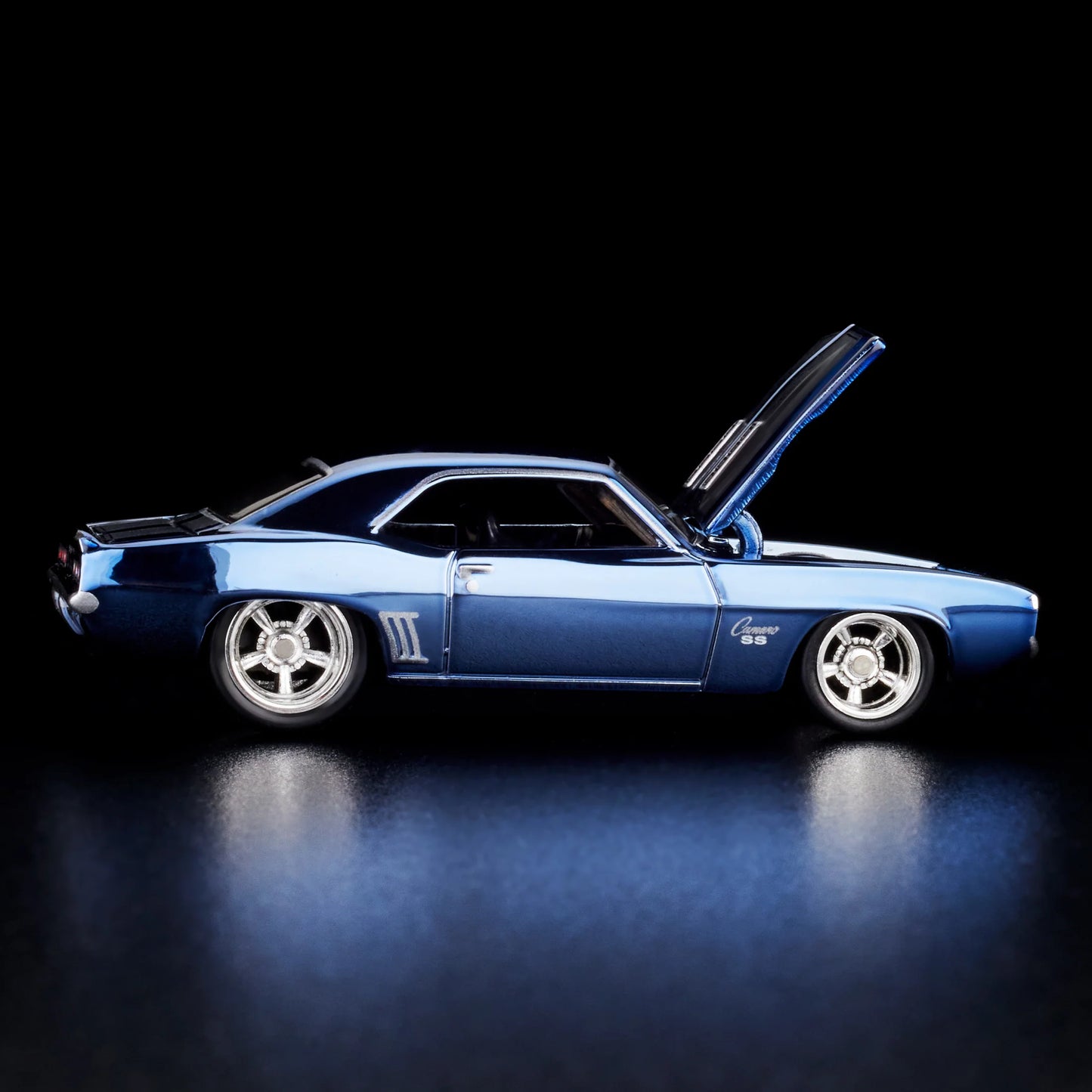 Hot Wheels 1:64 RLC Exclusive 1969 Chevy Camaro SS – Spectraflame Steel Blue HNL21 Die-Cast Model