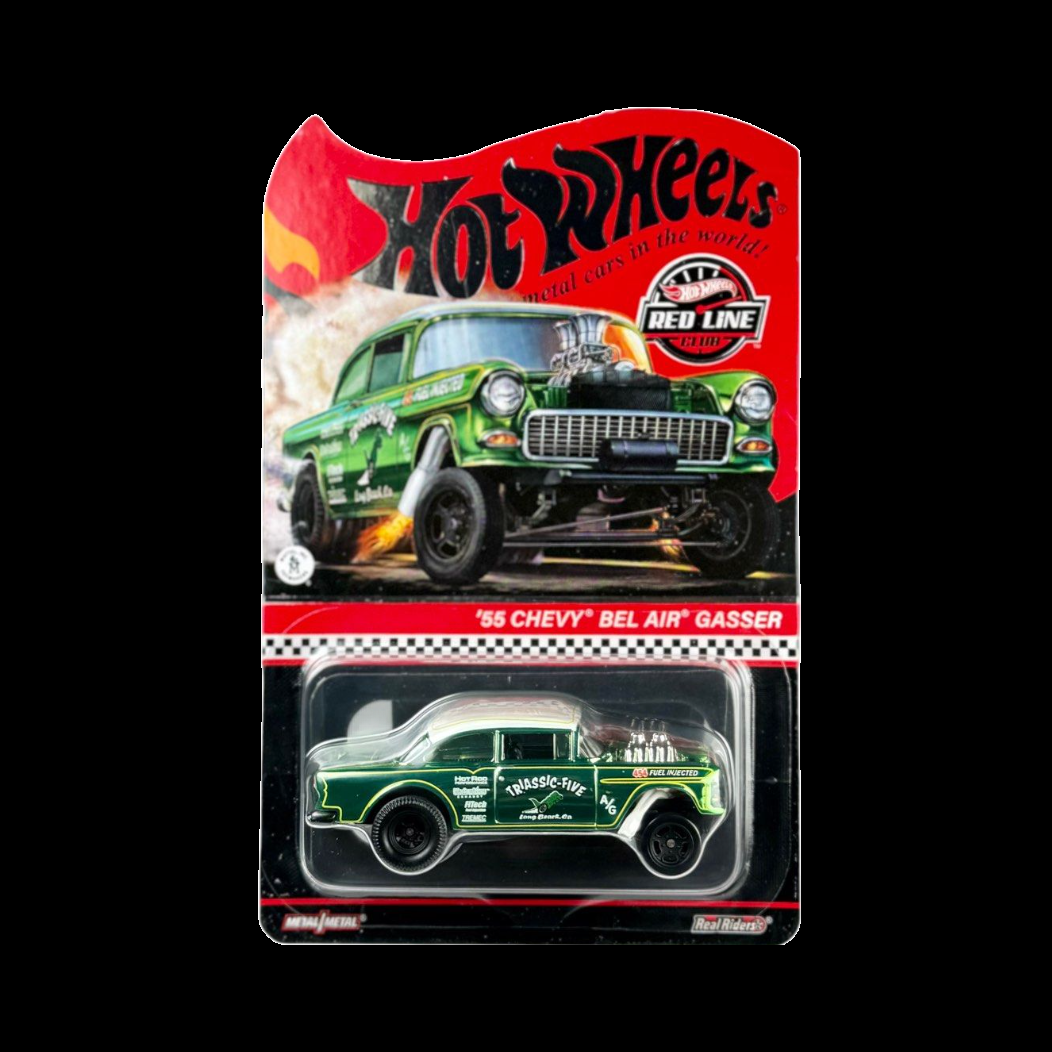 Hot Wheels 1:64 HWC Special Edition ’55 Chevy Bel Air Gasser – Spectraflame Bright Green HGW21 Die-Cast Model