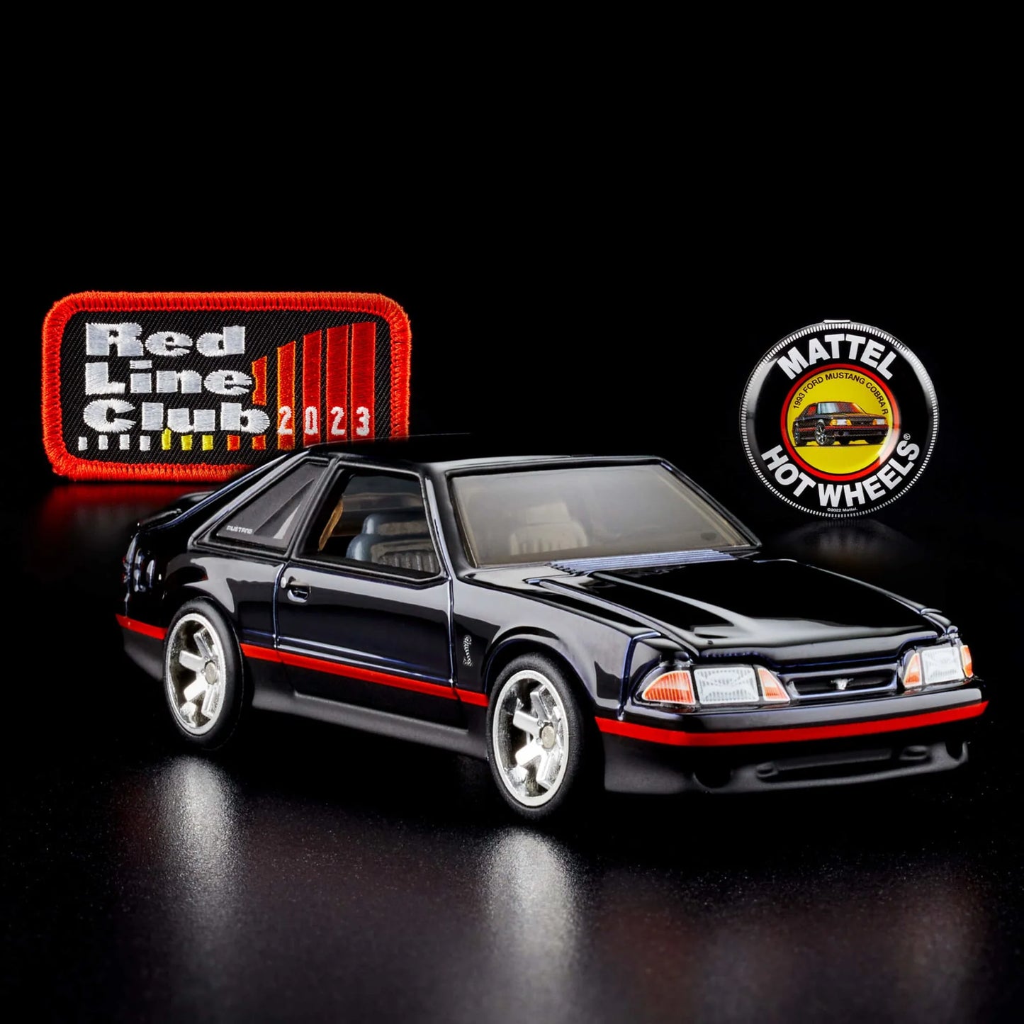 Hot Wheels 1:64 2023 RLC Membership ’93 Ford Mustang Cobra R – Spectraflame Black HNL15 Die-Cast Model