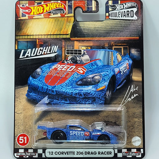 Hot Wheels '12 Corvette Z06 Drag Racer Premium Boulevard #51 1/64 Die-Cast Model