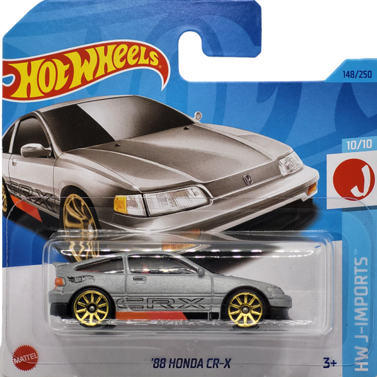 Hot Wheels '88 Honda CR-X in white with detailed trim, part of the HW J-Imports series, 148/250 from 2023