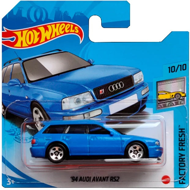 Hot Wheels '94 Audi Avant RS2 die-cast model from the Factory Fresh series, 157/250, 2021.