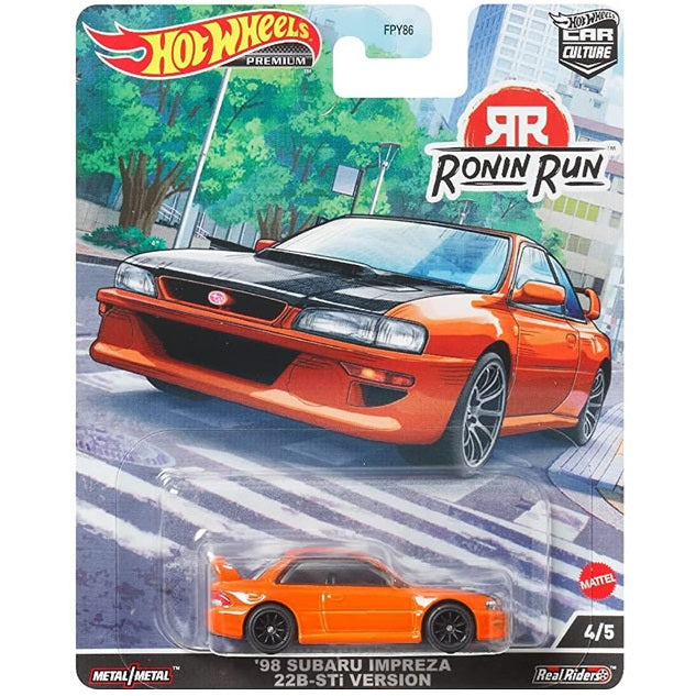 Hot Wheels '98 Subaru Impreza 22B-STi Version Premium Ronin Run 1/64 Die-Cast Model