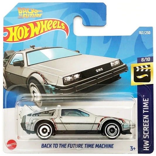 Hot Wheels Back to the Future Time Machine in silver, part of the HW Screen Time series, 167/250 from 2022