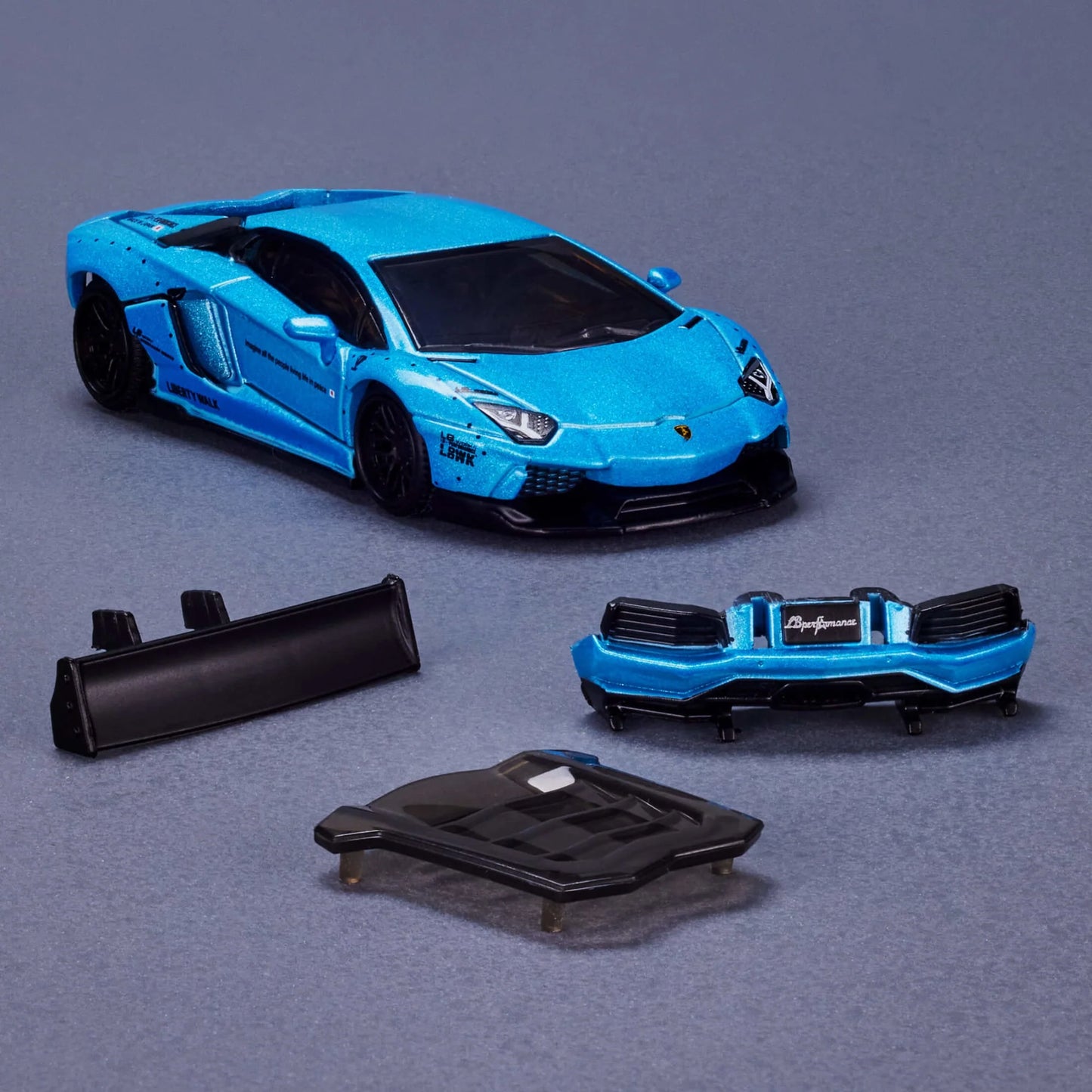 Hot Wheels Elite 64 LBWK Lamborghini Aventador LP 700-4 – Pearl Blue HGW14 Die-Cast Model