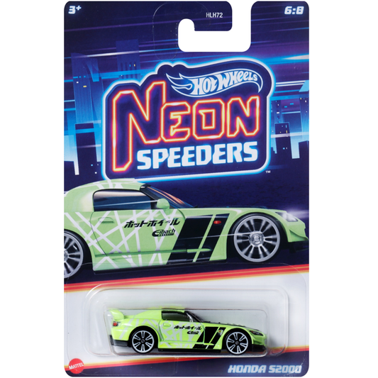 Hot Wheels Honda S2000 die-cast model from the Neon Speeders series, HLH72 HRW72, 2023.