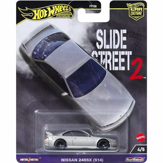 Hot Wheels Nissan 240SX (S14) Premium Street Slide 2 1/64 Die-Cast Model