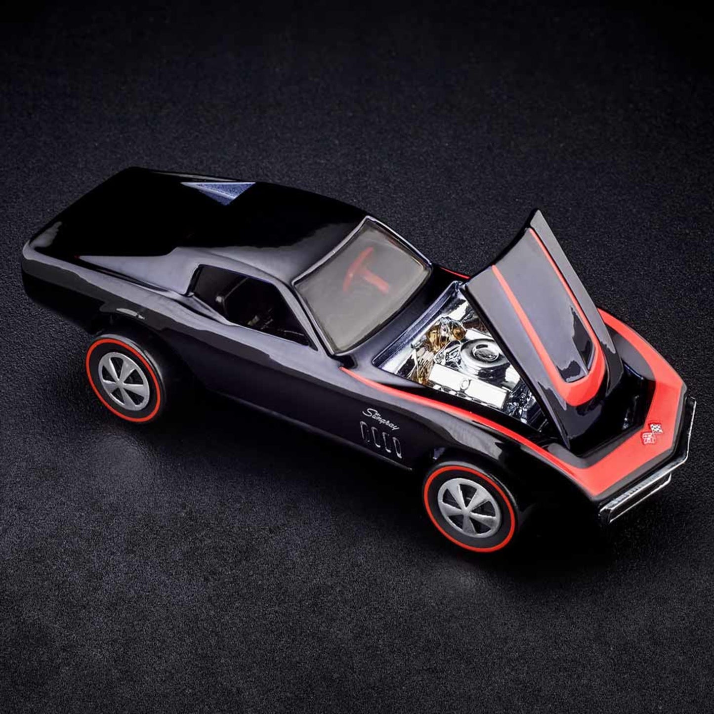 Hot Wheels 1:64 RLC Exclusive Custom Corvette – Spectraflame True Black HCK29 Die-Cast Model