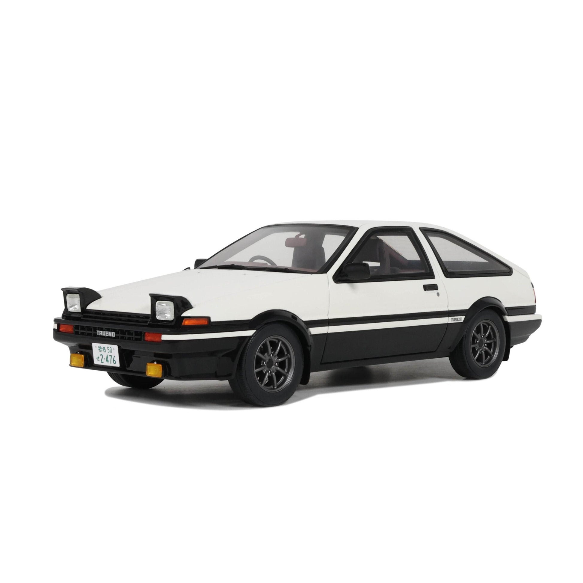 Otto Models 1:18 scale die-cast model of the Toyota Sprinter Trueno AE86 in White, 1985 limited edition coupé