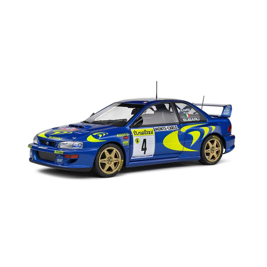 Solido 1:18 scale die-cast model of the Subaru Impreza 22B Monte Carlo Rally 1997 #4 with official rally livery