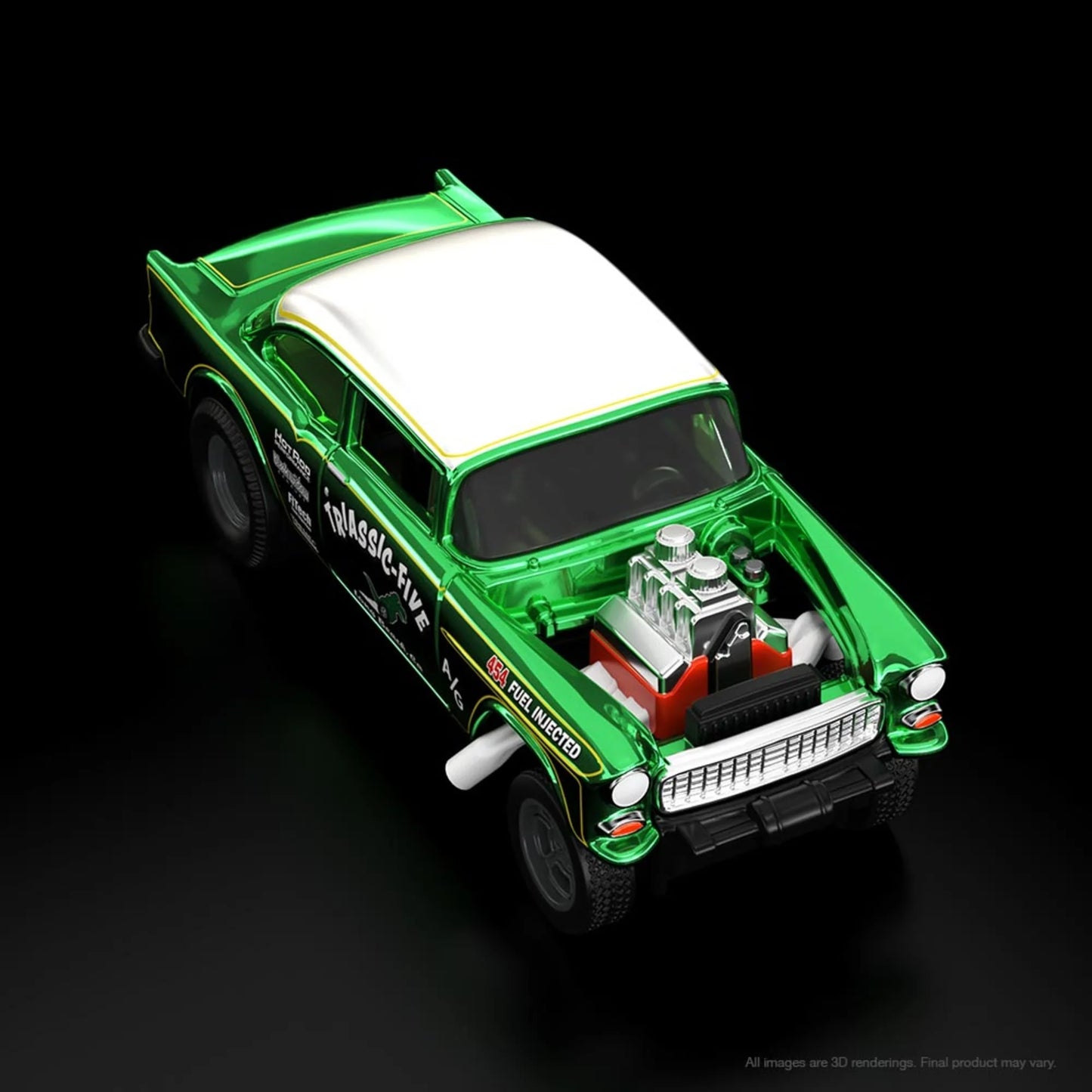 Hot Wheels 1:64 HWC Special Edition ’55 Chevy Bel Air Gasser – Spectraflame Bright Green HGW21 Die-Cast Model