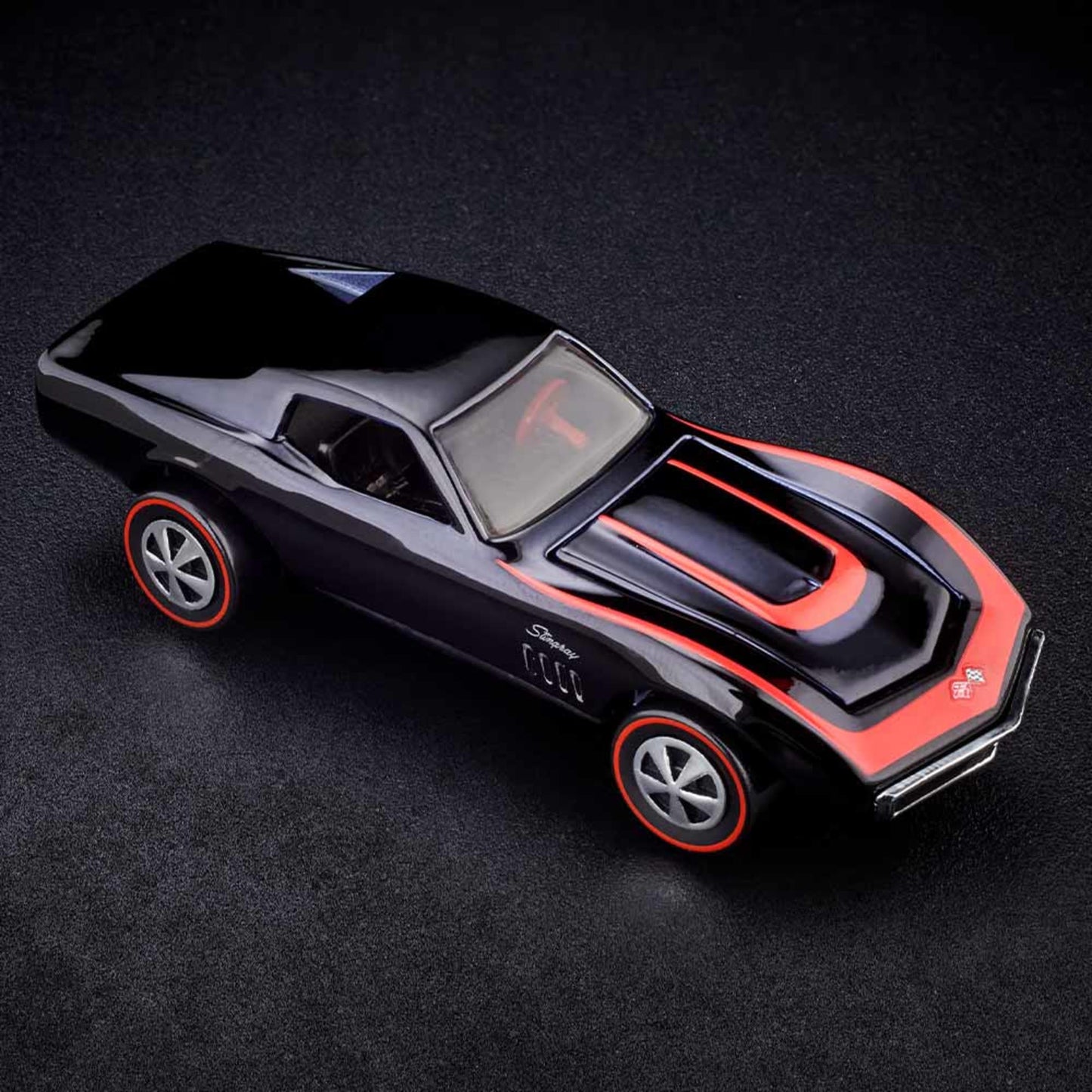 Hot Wheels 1:64 RLC Exclusive Custom Corvette – Spectraflame True Black HCK29 Die-Cast Model