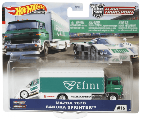 HotWheels Team Transport | Mazda 787B & Sakura Sprinter #16 | FLF56