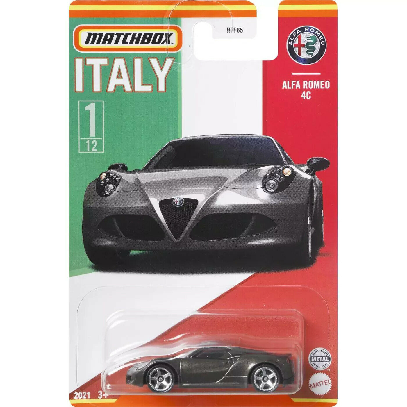 Alfa Romeo 4C Matchbox Stars of Italy HFF65 1/64 Die-Cast Model