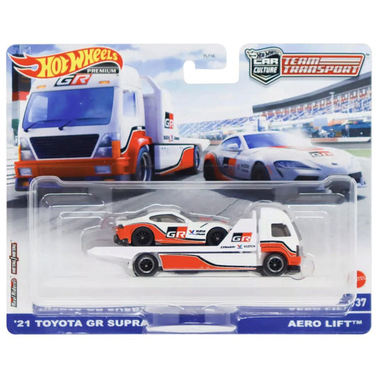 HotWheels Team Transport | 21' Toyota GR Supra & Aero Lift #37 | FLF56