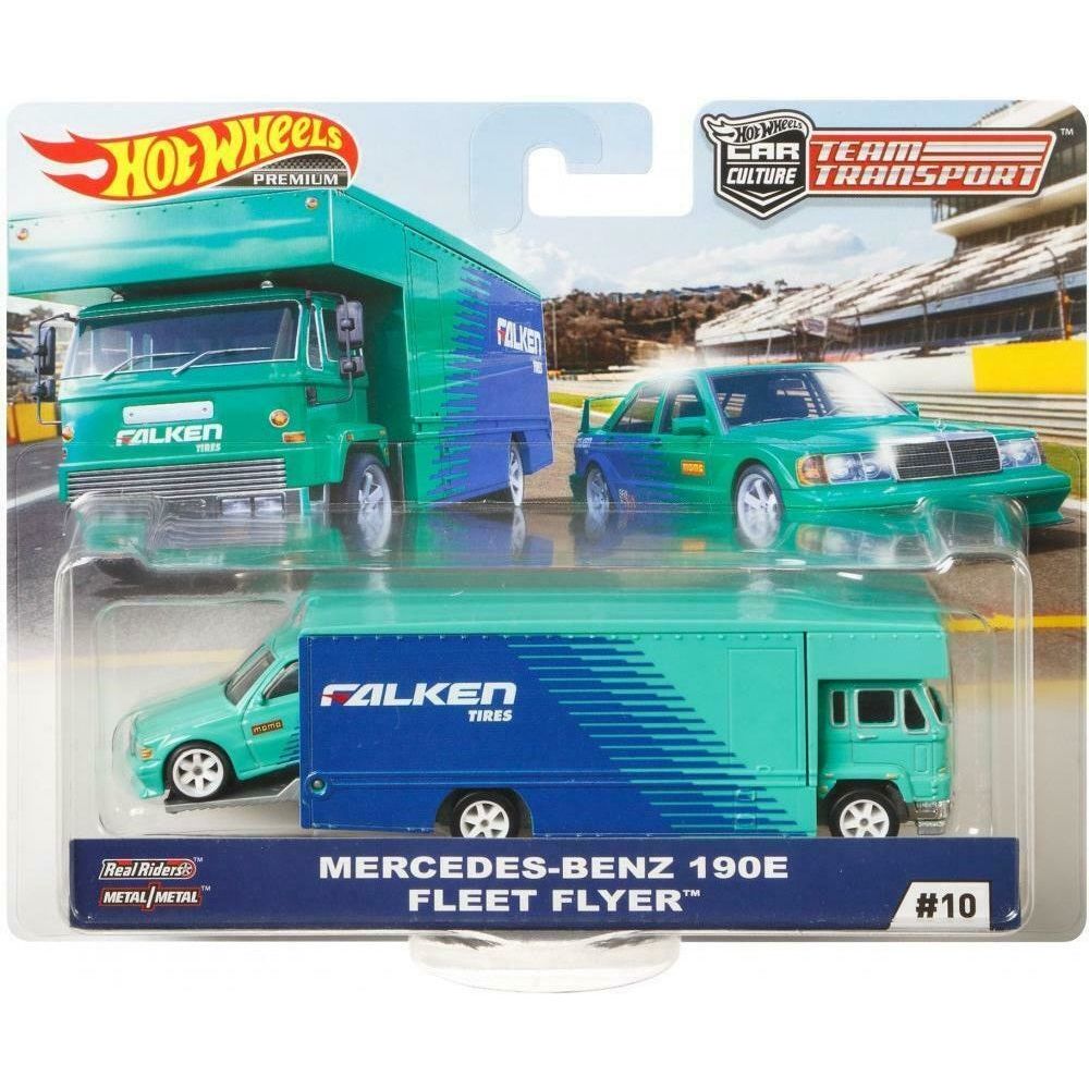 HotWheels Team Transport | Mercedes-Benz 190E  & Fleet Flyer Falken #10 | FLF56